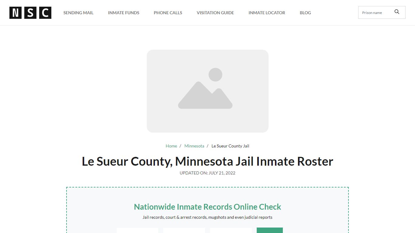 Le Sueur County, Minnesota Jail Inmate List